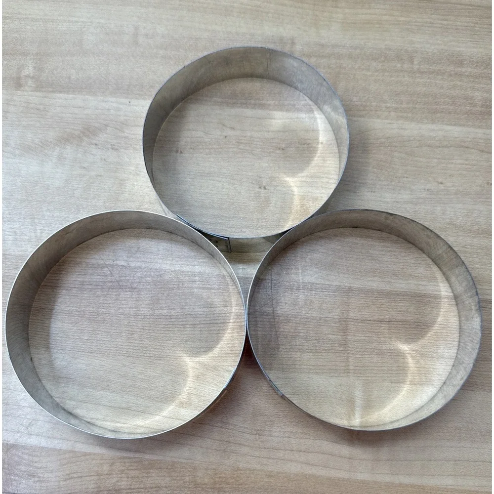 Vintage 4 1/4x 1 Inch Pastry Ring Molds Stainless Steel